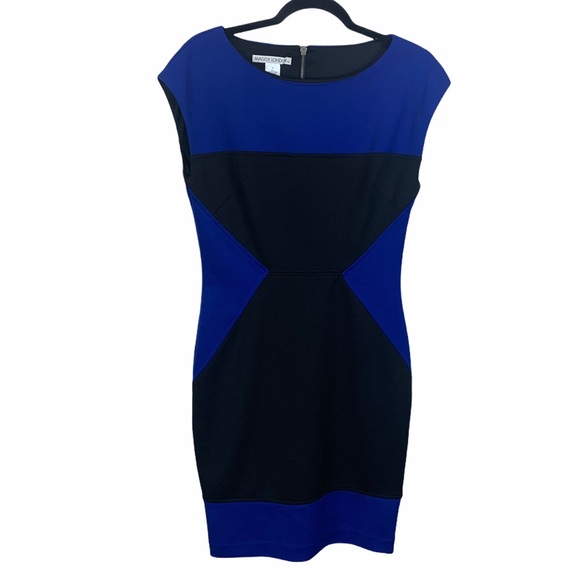 Maggy London Dresses & Skirts - Maggy London blue black color block dress size 8